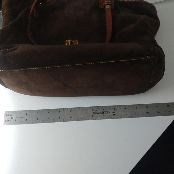 Dooney and Bourke Chocolate Suede bag - Picture 6 of 8